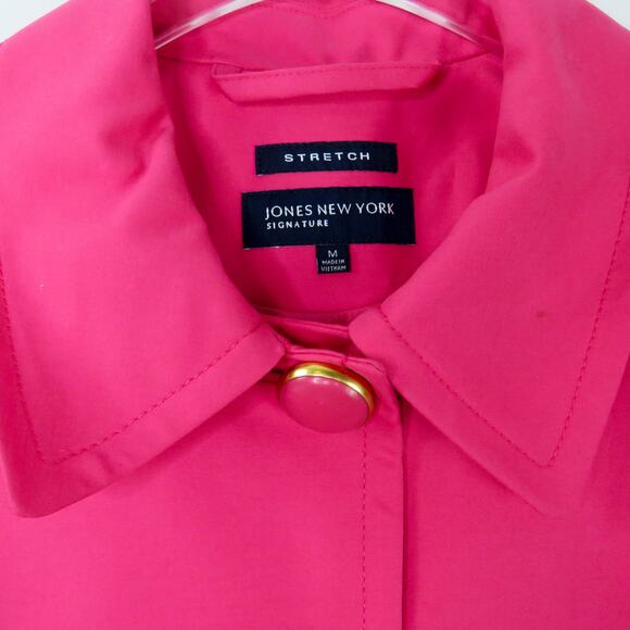 Vintage Jones New York Hot Pink Jacket With Oversized Buttons Casual Medium - Picture 5 of 8